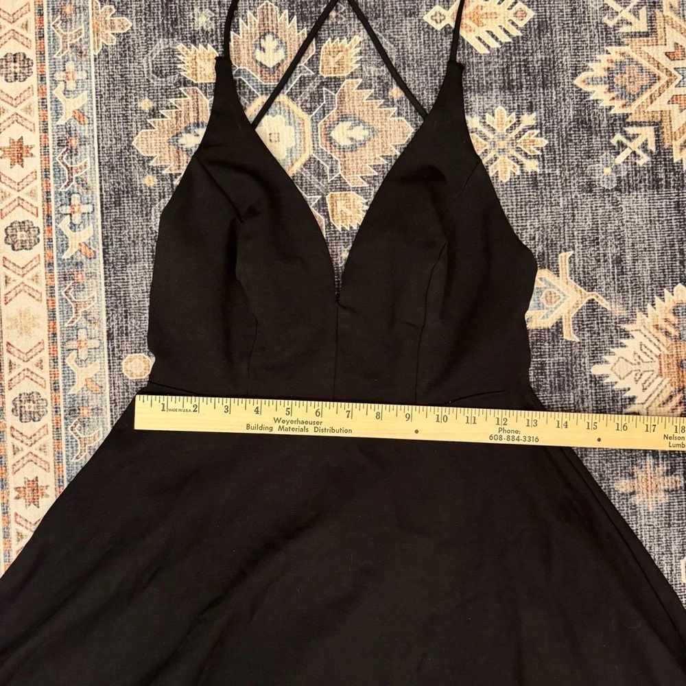 Lulus Women’s Believe in Love Black Backless Skater Dress Size Medium - Picture 13 of 14